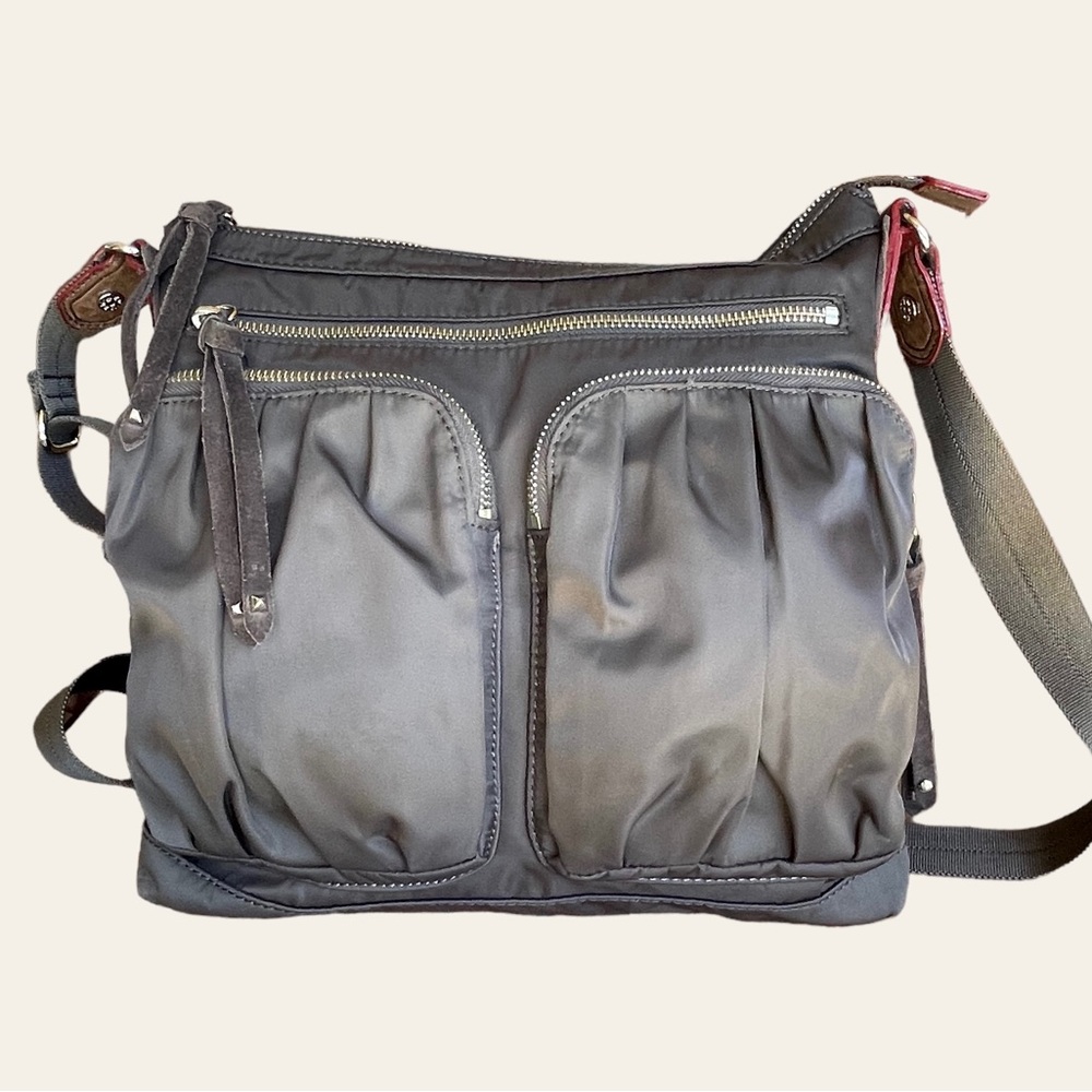 MZ Wallace Large Hayley Crossbody Bag With Matching Pouch Silver Hardware Studs